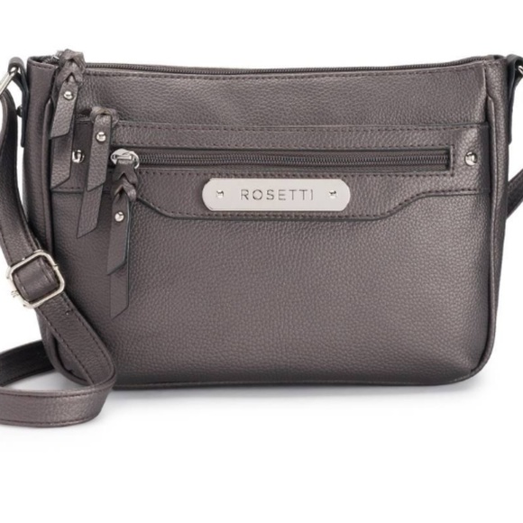 Rosetti Women's Midge Crossbody Bag - Faux Leather Adjustable Strap, Multiple Pockets